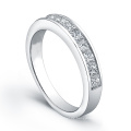 Halber Reihen-Diamant-Ring-Schmucksachen 925 Sterlingsilber Großverkauf